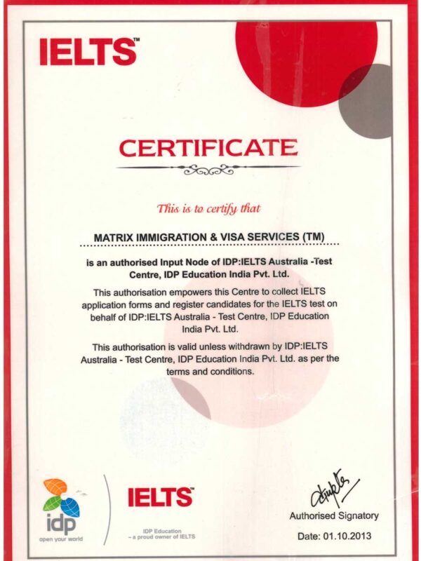 IELTS and TOEFL certificates