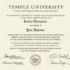 buy real degree Temple University