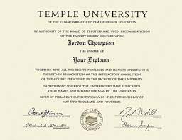 buy real degree Temple University