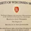 Buy UW–Madison real diploma