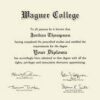 Buy Real Wagner College Diploma