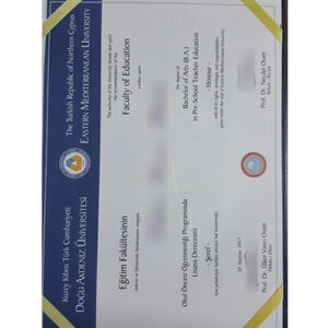 Genuine Registered EMU Diploma